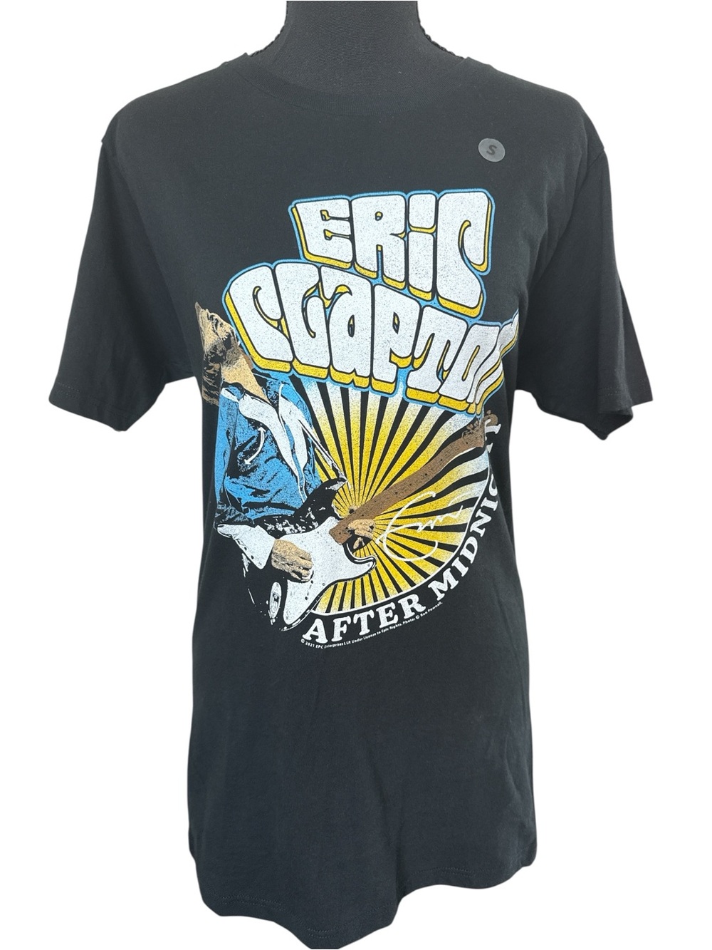 Eric Clapton Black Graphic Tee - 'After Midnight' American Classic Cotton S/M